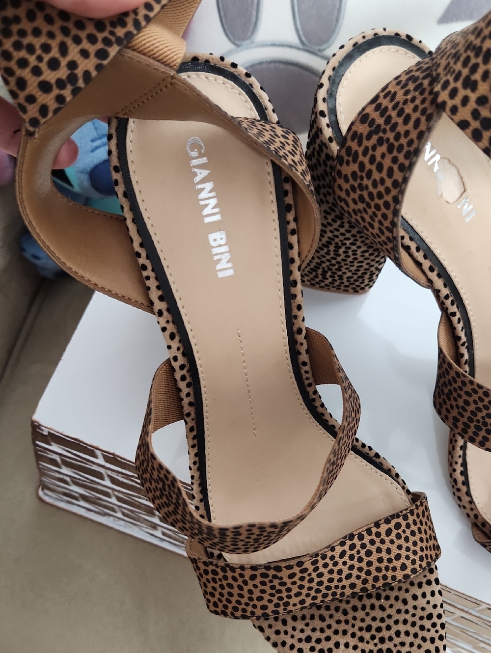 Gianni Bini Cheetah Print Heels - Picture 2 of 5